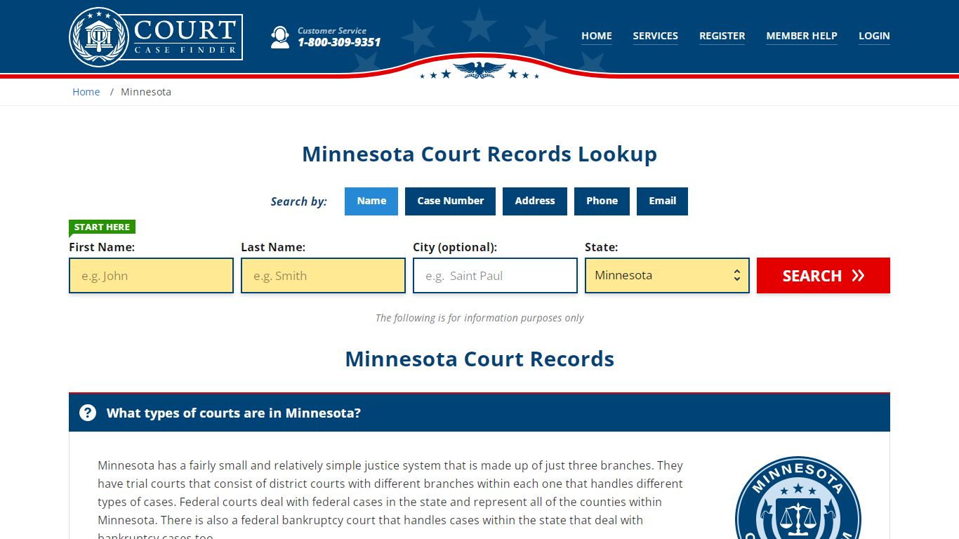 Minnesota Court Records Lookup - MN Court Case Search